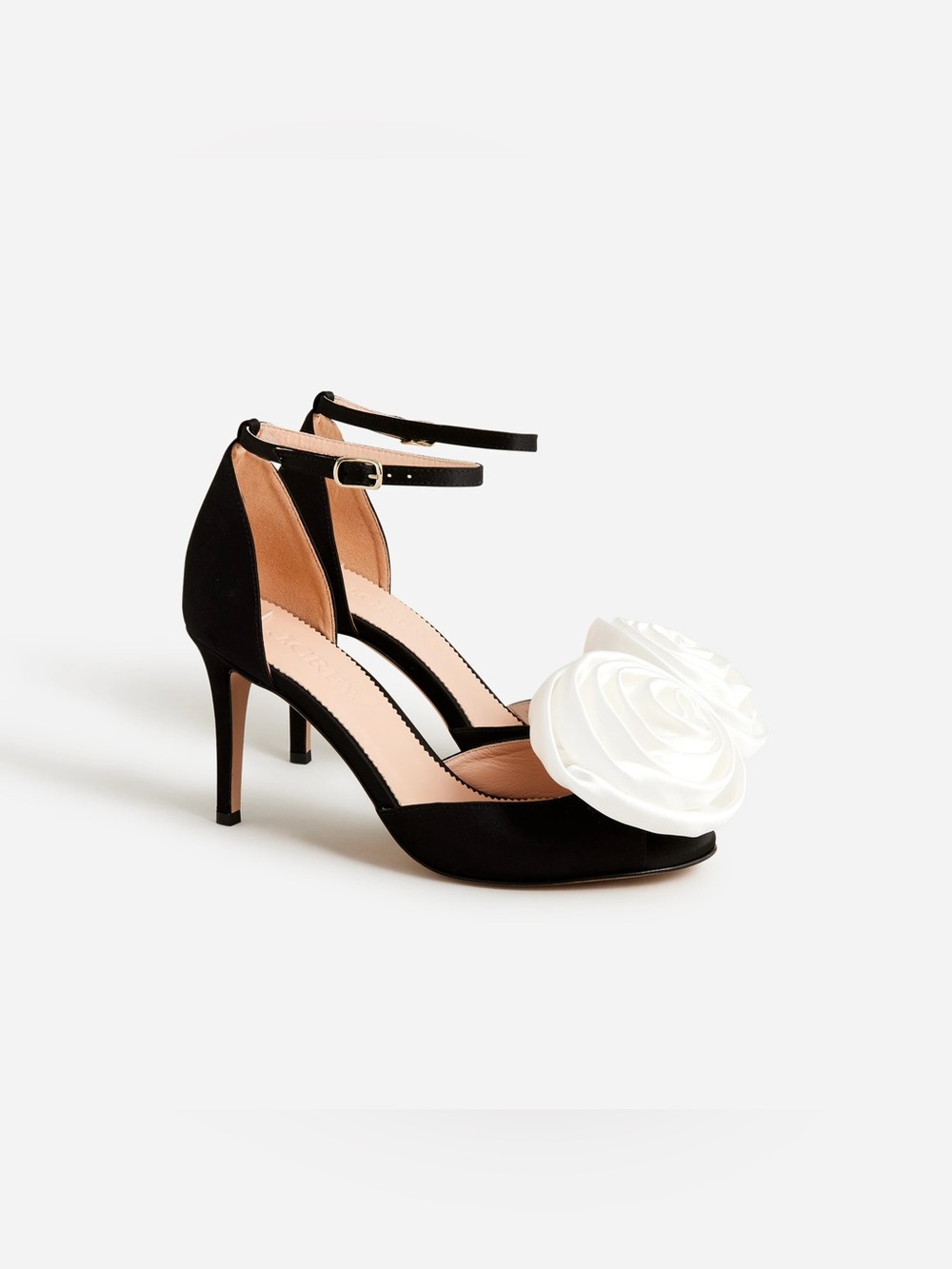 J. Crew Collection Rylie rosette heels in satin